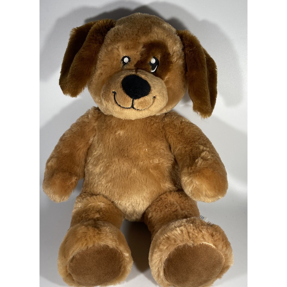 Build A Bear BABW Kids 15 Inch Plush Dog‎ Brown Patch Eye Puppy Barks 2016